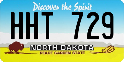 ND license plate HHT729