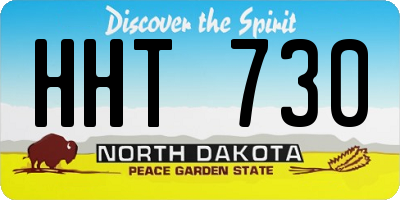 ND license plate HHT730