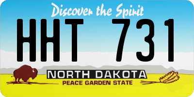 ND license plate HHT731