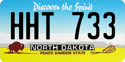 ND license plate HHT733
