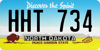 ND license plate HHT734