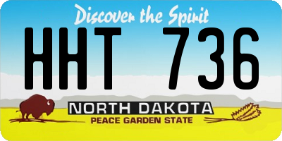 ND license plate HHT736