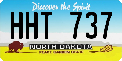 ND license plate HHT737