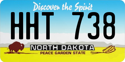 ND license plate HHT738