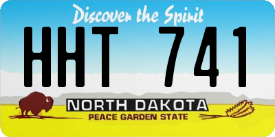 ND license plate HHT741