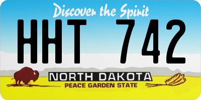 ND license plate HHT742