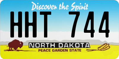 ND license plate HHT744