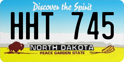ND license plate HHT745