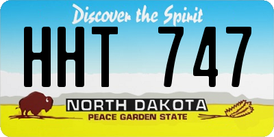 ND license plate HHT747