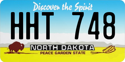 ND license plate HHT748