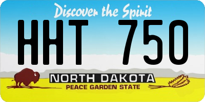 ND license plate HHT750