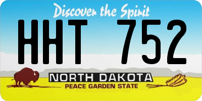 ND license plate HHT752