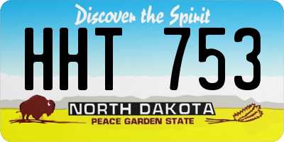 ND license plate HHT753