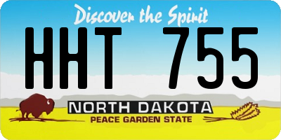 ND license plate HHT755