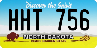 ND license plate HHT756
