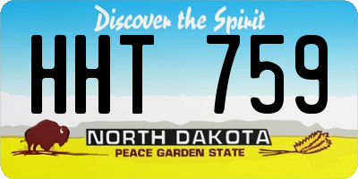 ND license plate HHT759