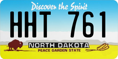 ND license plate HHT761