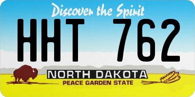 ND license plate HHT762