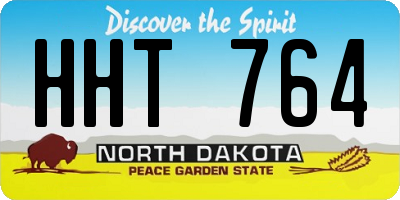 ND license plate HHT764