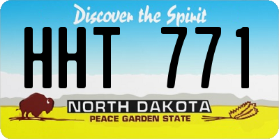 ND license plate HHT771