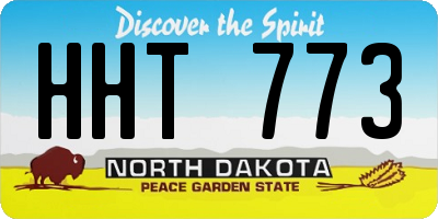 ND license plate HHT773