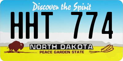 ND license plate HHT774
