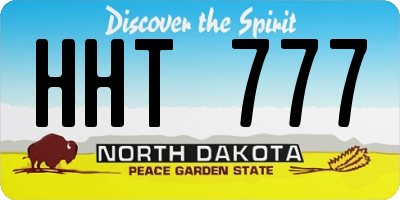 ND license plate HHT777