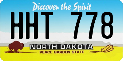 ND license plate HHT778