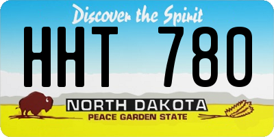 ND license plate HHT780
