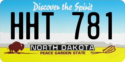 ND license plate HHT781