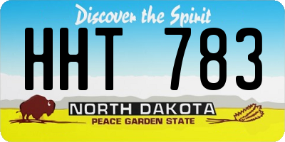 ND license plate HHT783