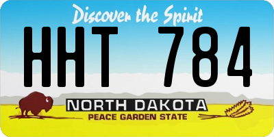 ND license plate HHT784