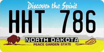 ND license plate HHT786