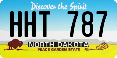 ND license plate HHT787