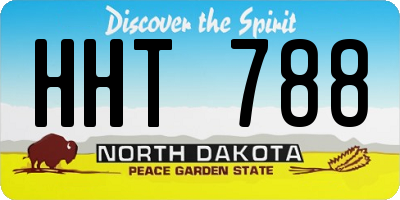 ND license plate HHT788