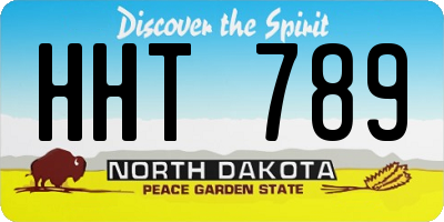 ND license plate HHT789