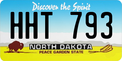 ND license plate HHT793