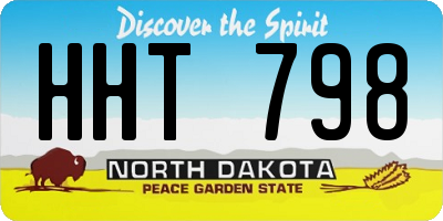 ND license plate HHT798