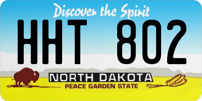 ND license plate HHT802