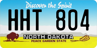 ND license plate HHT804