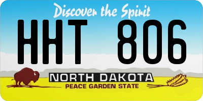 ND license plate HHT806