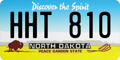ND license plate HHT810