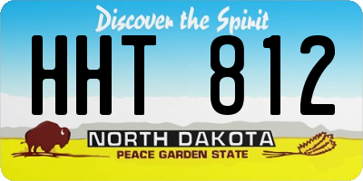 ND license plate HHT812