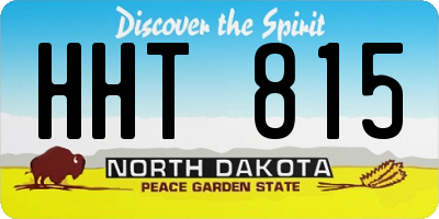 ND license plate HHT815