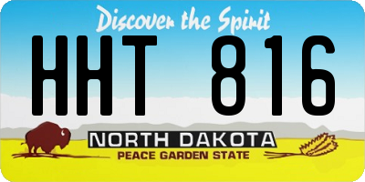 ND license plate HHT816