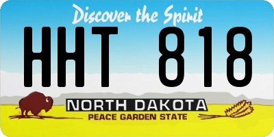 ND license plate HHT818