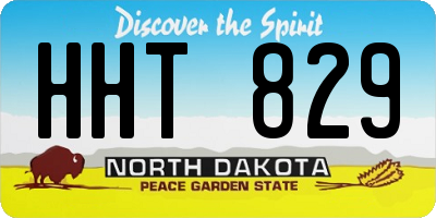 ND license plate HHT829