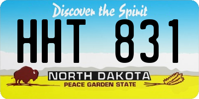 ND license plate HHT831