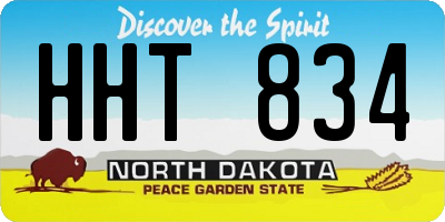ND license plate HHT834