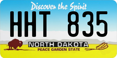 ND license plate HHT835